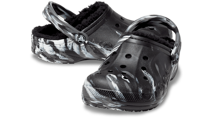 Кецове и обувки Crocs Baya Lined Marbled Clogs Черно | 208333-0C4, 1