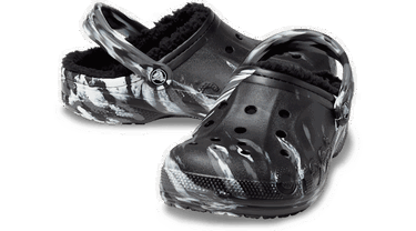 Кецове и обувки Crocs Baya Lined Marbled Clogs Черно | 208333-0C4, 1