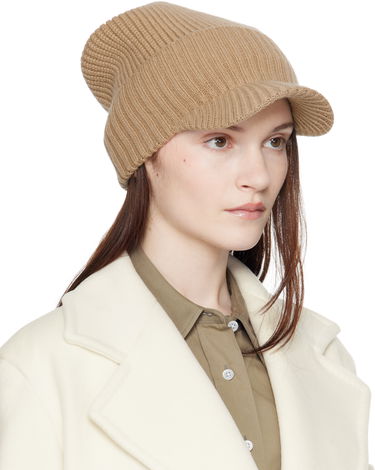 Шапка Max Mara Max Mara Ribbed Knit Beanie with Visor Черно | 2424576132600 MM02398, 3