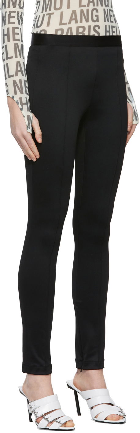 Клинове Helmut Lang Helmut Lang Double Needle Rib Leggings Черно | J06HW202, 1