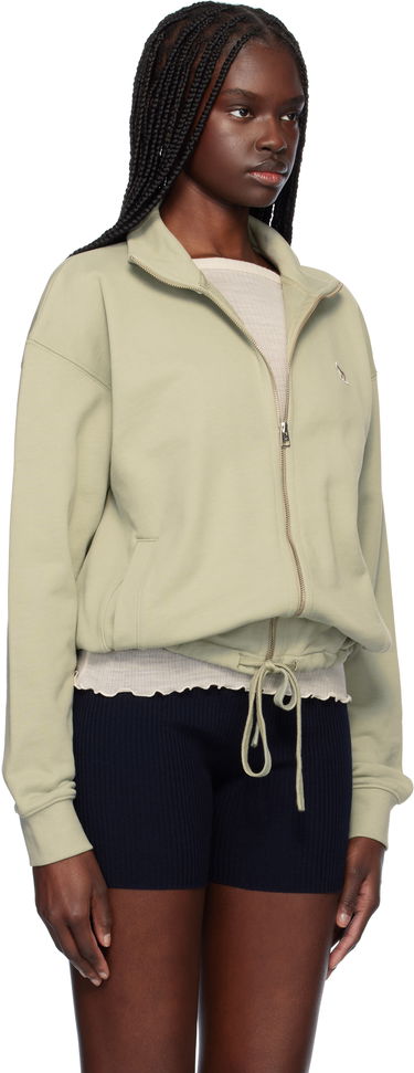 Суитчър MAISON KITSUNÉ Maison Kitsuné Baby Fox Patch Zip-Up Sweatshirt Зелено | OW02132KM0325, 1