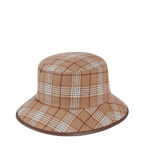 Шапка Gucci GG Supreme Reversible Bucket Hat Bucket Hat Beige Brown Бежово | 700851 4HAOT 9779, 0