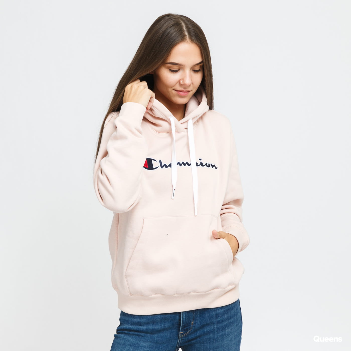 Суитчър Champion Organic Cotton Script Logo Розово | 114461 PS075, 0