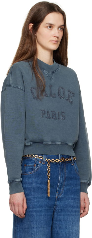 Суитчър CHLOÉ Chloé Short Logo Sweatshirt Синьо | CH25SJH05193, 1