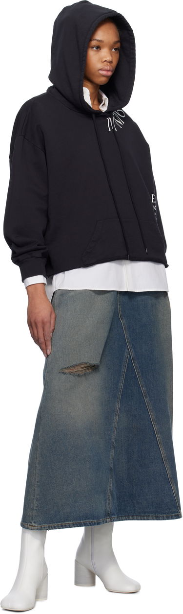 Суитчър Maison Margiela MM6 Maison Margiela Raw Edge Cropped Hoodie Черно | S52GU0241 M25012, 3