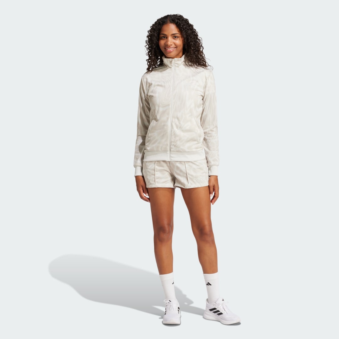 Комплект adidas Performance Essentials Linear Shorts and Jacket Set Бежово | JC5388, 0