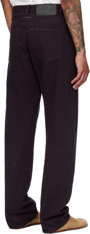 Дънки Maison Margiela MM6 Maison Margiela Twisted Seam Jeans Бургунди | SH0LA0024 M30032, 2