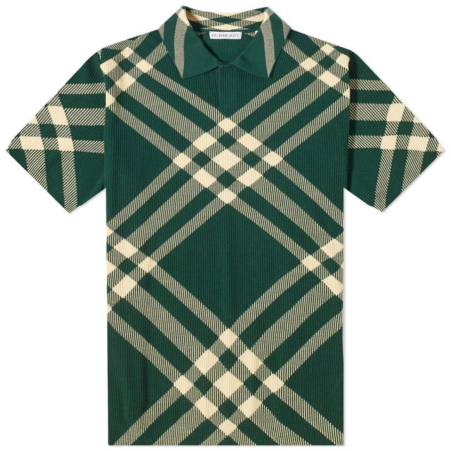 Knitted Check Polo