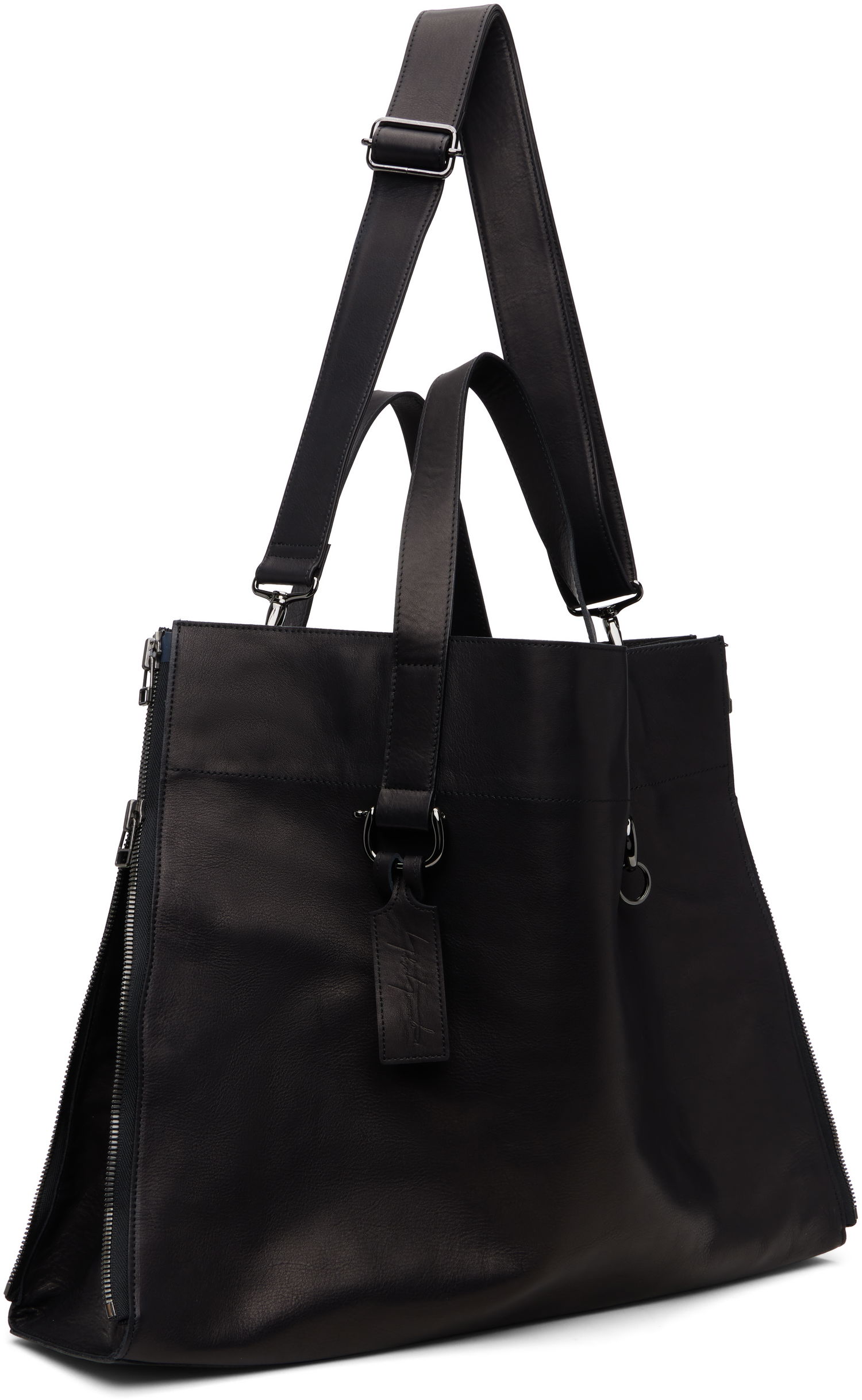 Голяма пазарска чанта Yohji Yamamoto YOHJI YAMAMOTO Zipper LL Tote Черно | DM-I01-784, 1