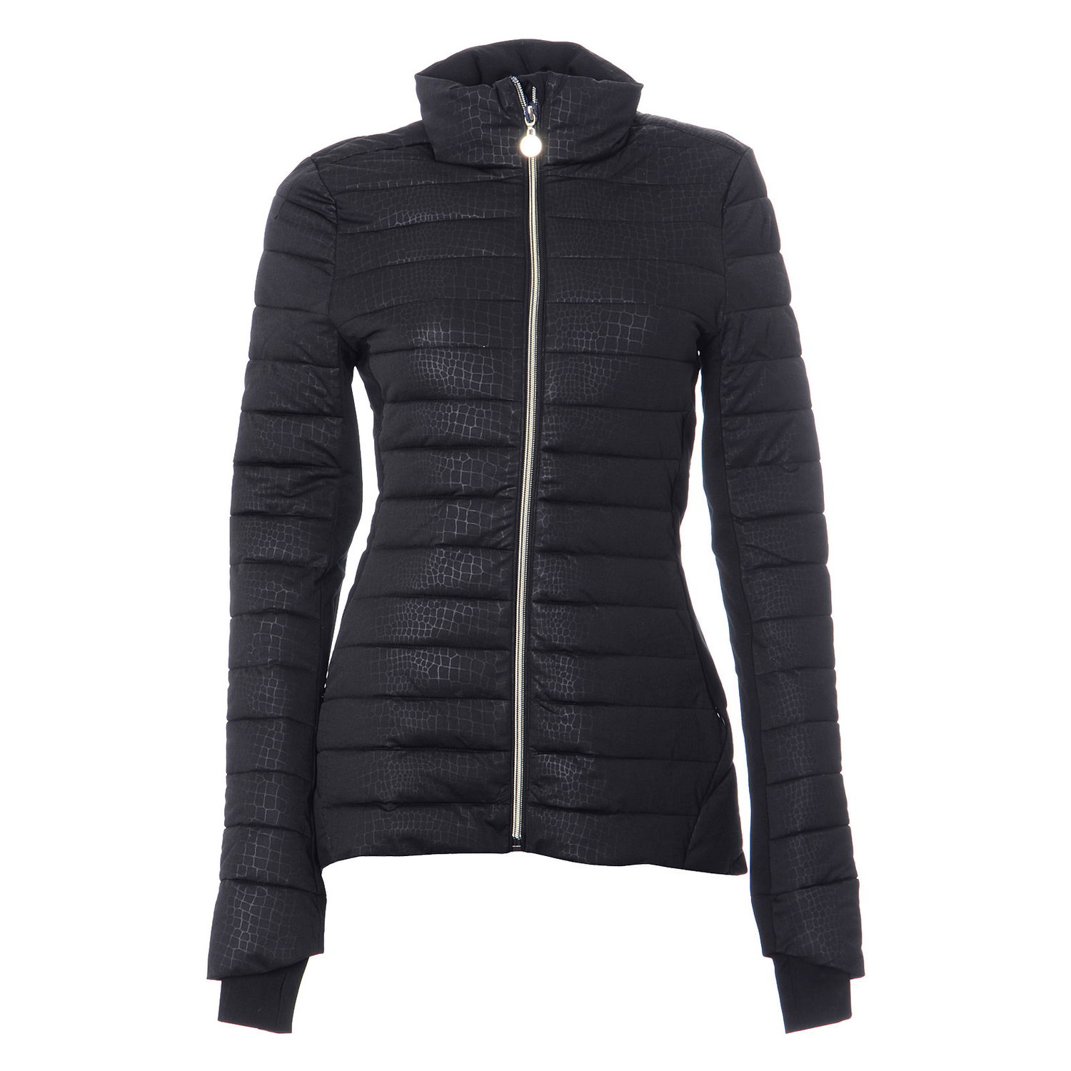 Пухо яке Champion Croc-Embossed Fitted Polyfilled Puffer Jacket with Stand-Up Collar Черно | 109016-2175, 0