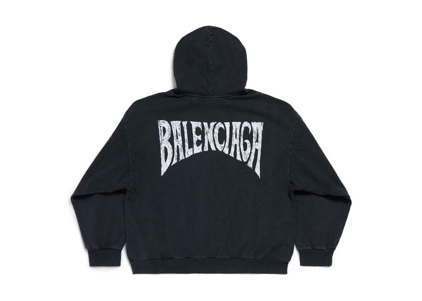 Суитчър Balenciaga Political Stencil Oversized Hoodie Черно | 767877 TQVI7