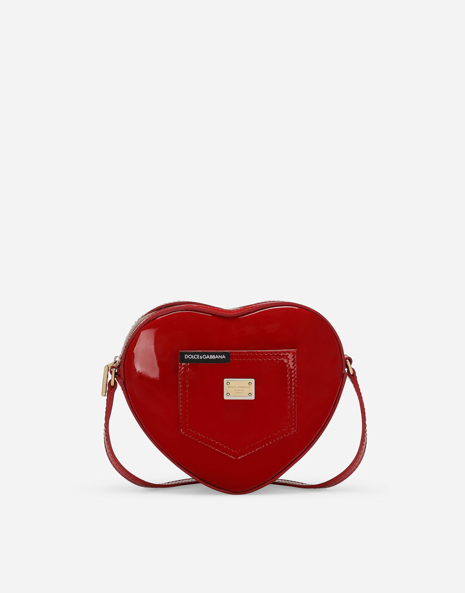 Дамска чанта Dolce & Gabbana Dolce & Gabbana Dg Girlie Heart Shaped Patent Leather Crossbody Bag Червено | EB0248A147187124, 0