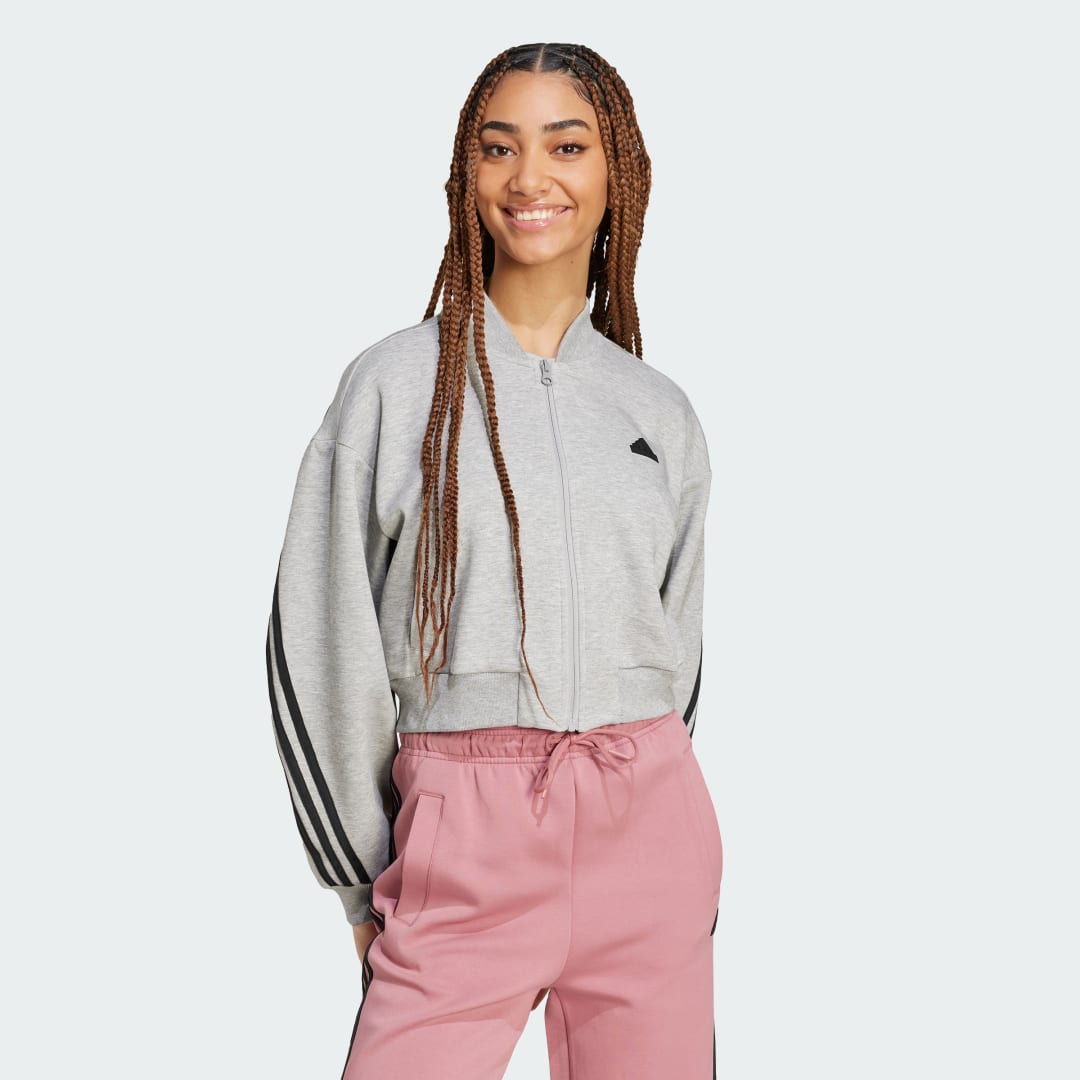 Суитчър adidas Performance Future Icons 3-Stripes Bomber Jacket Сиво | IW5251, 0