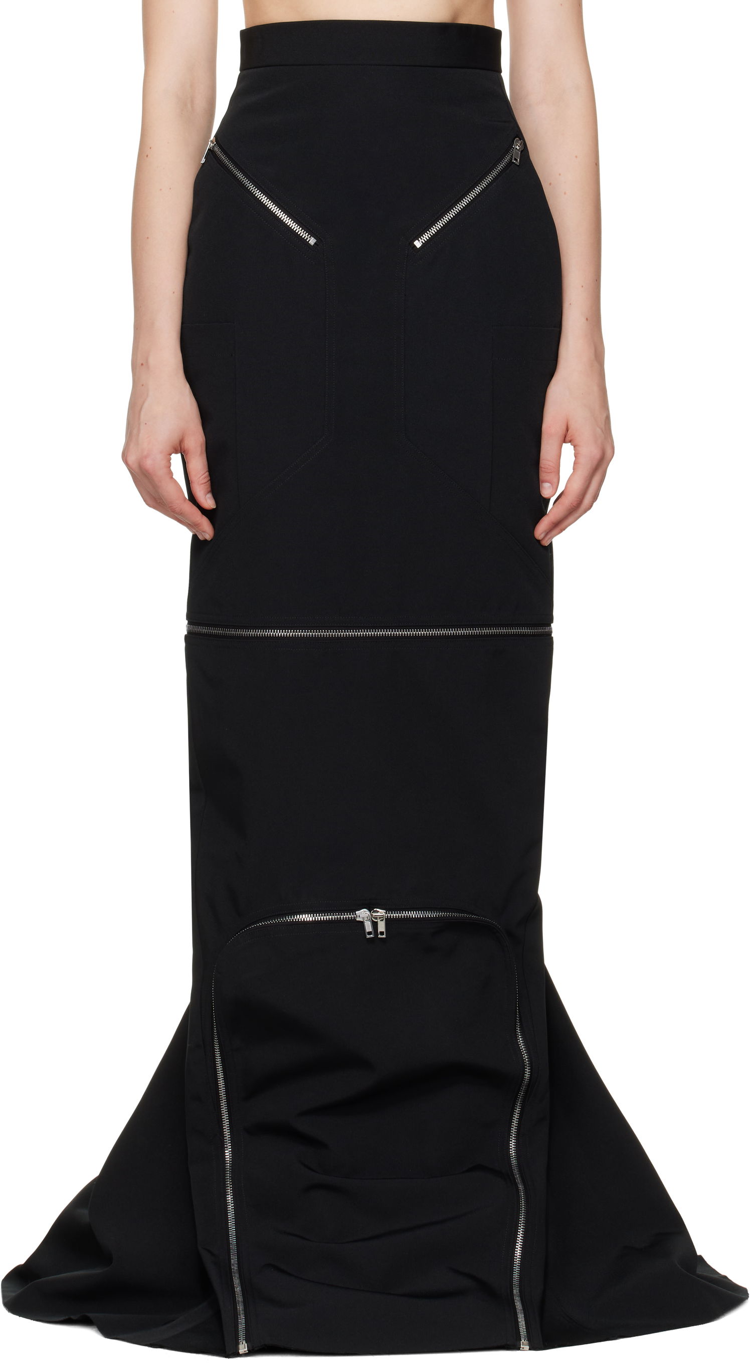 Пола Rick Owens Rick Owens Hollywood Headon Maxi Skirt Черно | RO01E7399 PCVS, 0