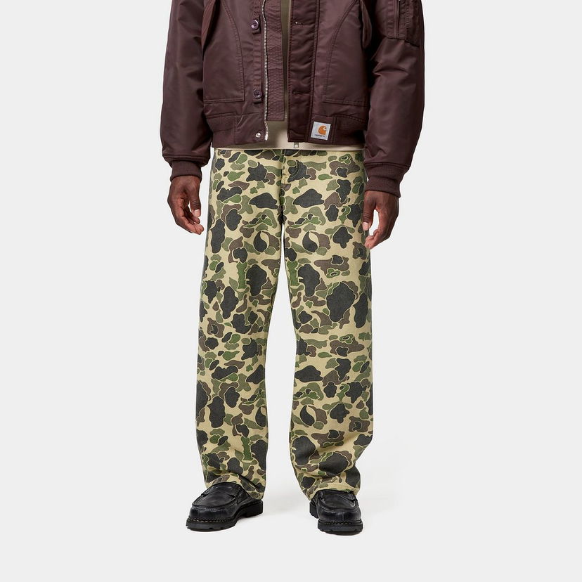 Панталони Carhartt WIP Single Knee Pant Camo Duck Многоцветен | I033896_6
