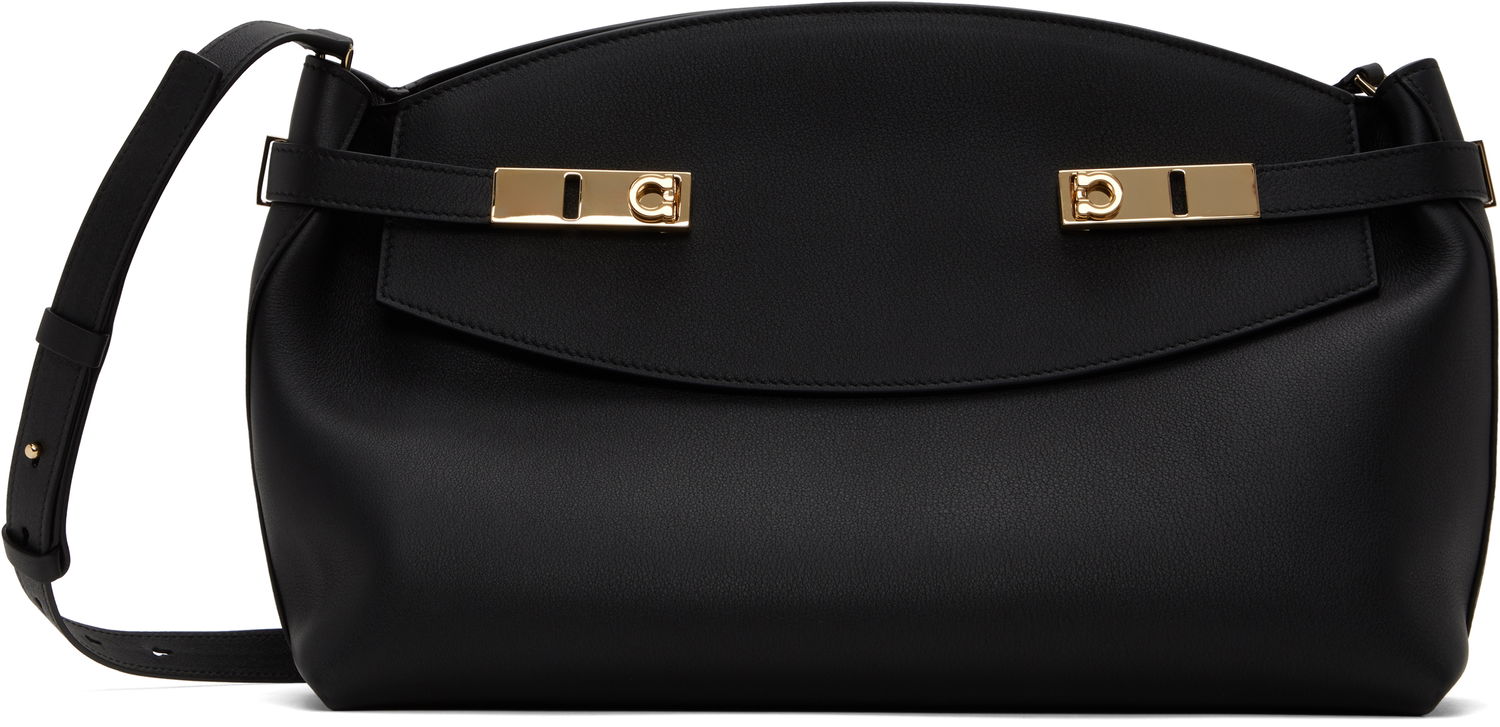 Дамска чанта FERRAGAMO Salvatore Ferragamo Hug Soft Crossbody Bag Черно | 766676, 0