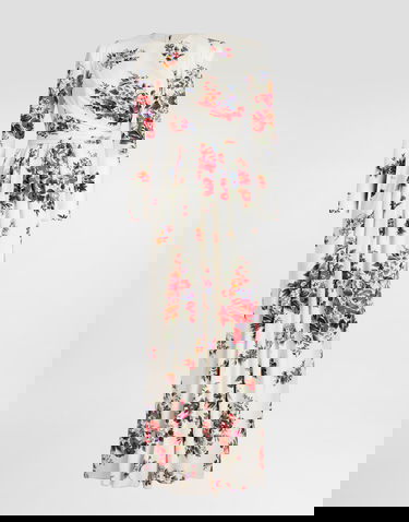 Pокля Dolce & Gabbana Flower Bouquet-print Charmeuse Dress Многоцветен | F610LTFSA8PHA5ZO, 0