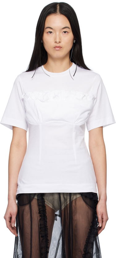 Тениска Simone Rocha Simone Rocha Balconette Bust Detail T-Shirt Бяло | 5323 0553, 0