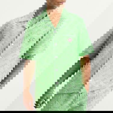 Риза Casablanca Casablanca Towelling Monogram Shirt, Large Зелено | M-SP26-SH-085-01, 2