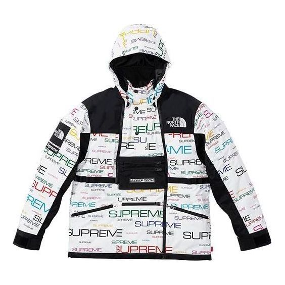 Ветровка Supreme Printed Steep Tech Apogee Jacket Бяло | SUP-FW21-261
