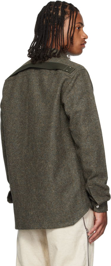 Риза Rick Owens Rick Owens Concordians Rugged Wool Shirt Зелено | RU02E1744 WRU, 2