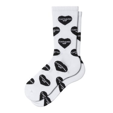 Чорапи Carhartt WIP Heart Logo Jacquard Socks Бяло | I034483_1, 0