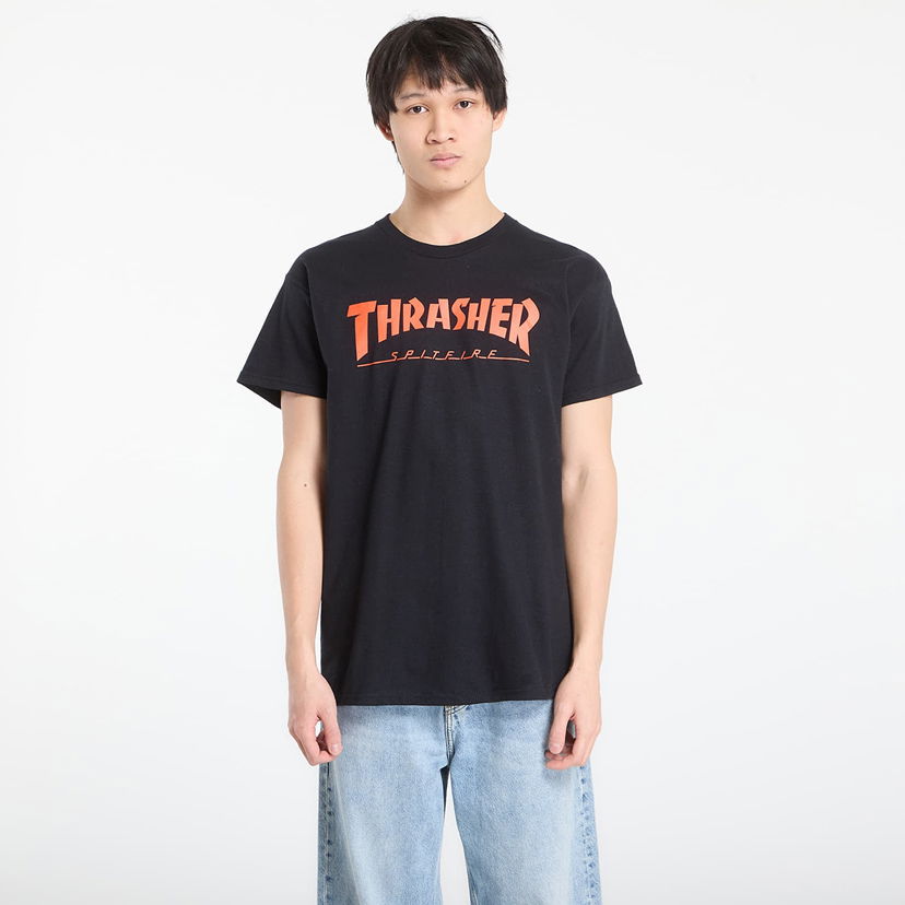 Тениска Thrasher Thrasher x Spitfire Big Head Jake T-Shirt Черно | 145840