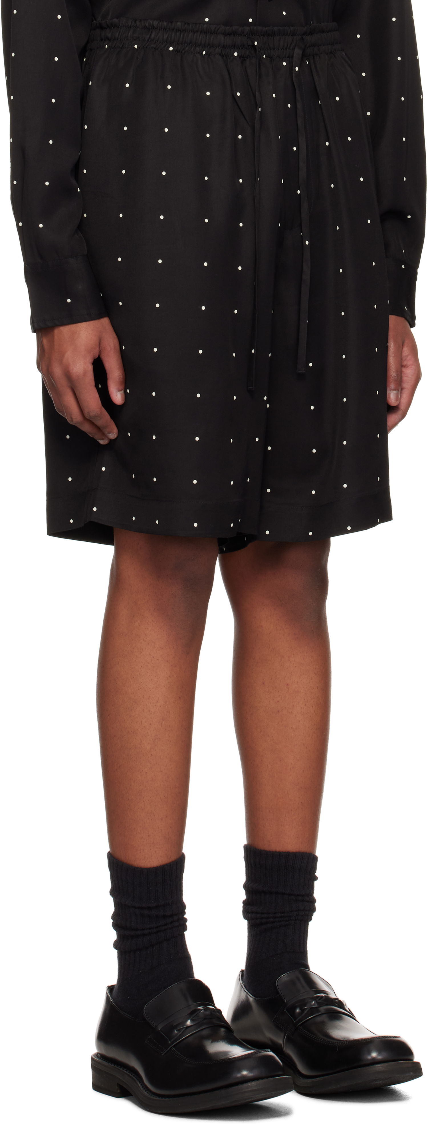 Къси панталони Róhe Dotted Elasticated Shorts Черно | 314-32-033, 1