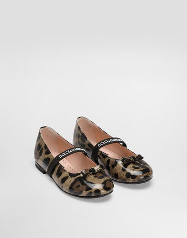 Кецове и обувки Dolce & Gabbana Dolce & Gabbana Printed Shiny Calfskin Ballet Flats Кафяво | D11294AM568HA93M, 2