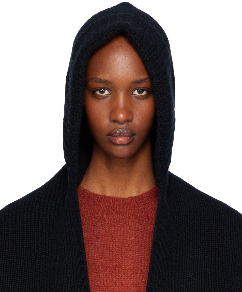 Шал Yves Salomon Cashmere & Wool Hooded Scarf Черно | 25W25WAA506XXMACL, 0
