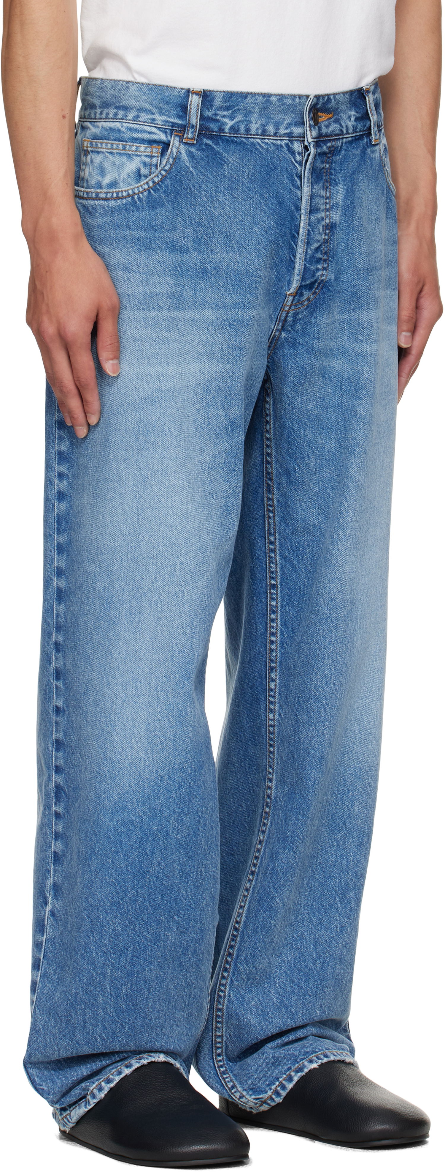 Дънки The Row The Row Ross Wide Leg Jeans Синьо | 554-W3874, 1