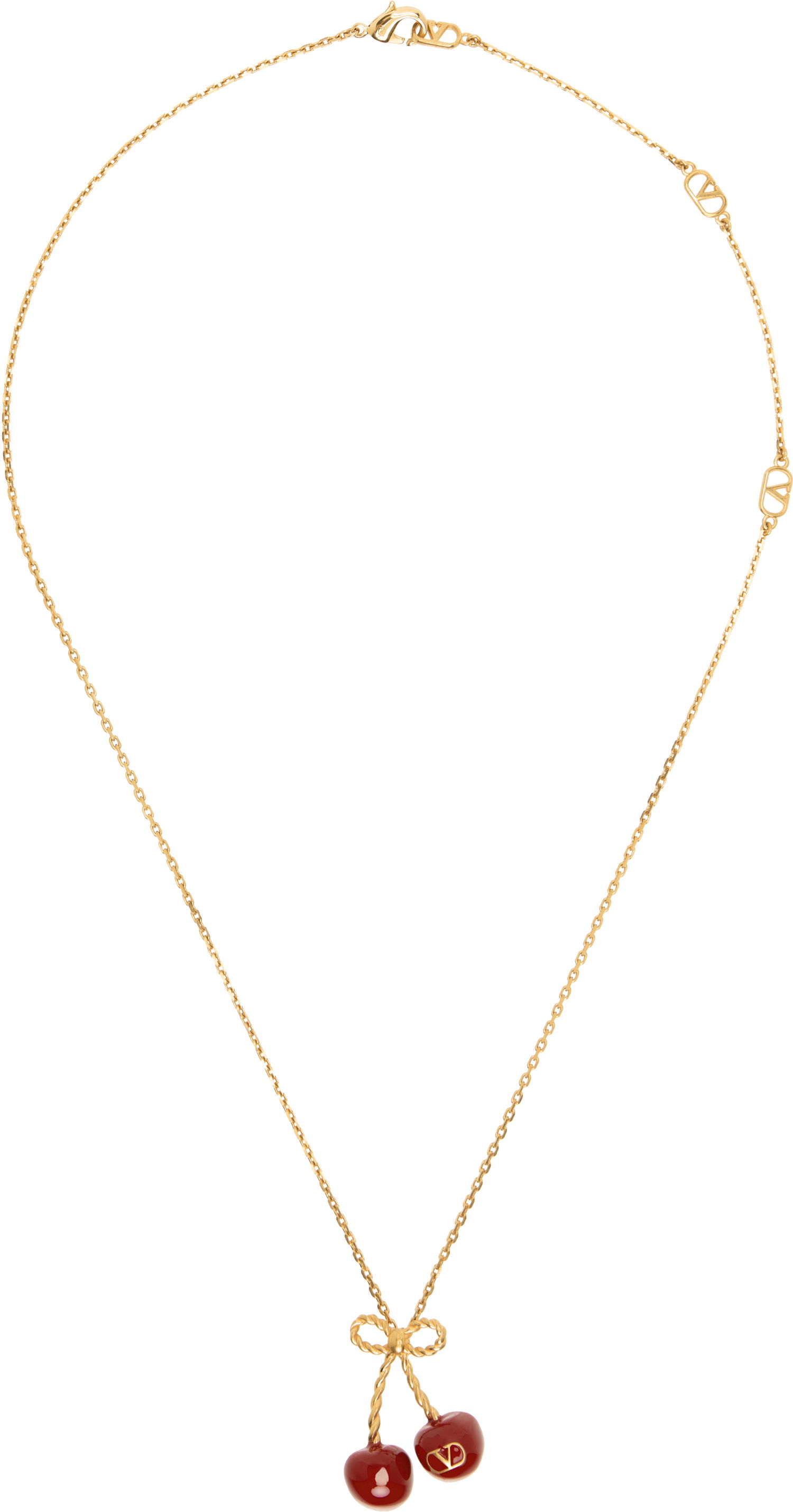 Колие Valentino Valentino Garavani Chez Valentino Gold-Tone Cherry Necklace Металик | 6W0J0Z81MJP, 0