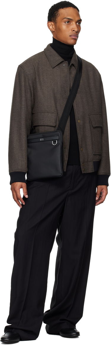 Чанта през рамо BOSS Smooth & Structured Reporter Bag Черно | 50548791, 3