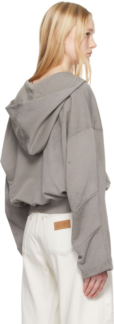 Суитчър Maison Margiela MM6 Maison Margiela Cropped Zip-Up Hoodie Сиво | S62HG0029 M25013, 2