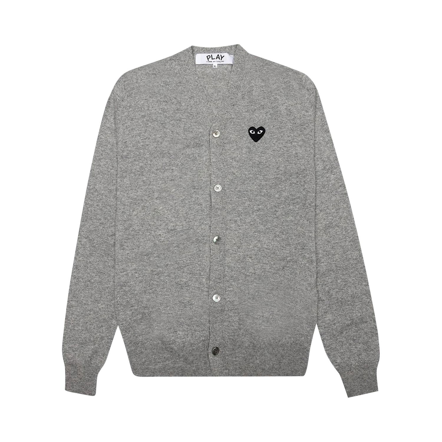 Пуловер Comme des Garçons PLAY Heart Wool Cardigan Сиво | az n024 051 2, 1