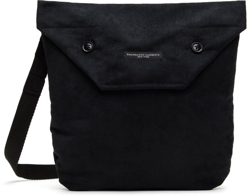 Голяма пазарска чанта Engineered Garments Shoulder Pouch Tote Черно | 24F1H014