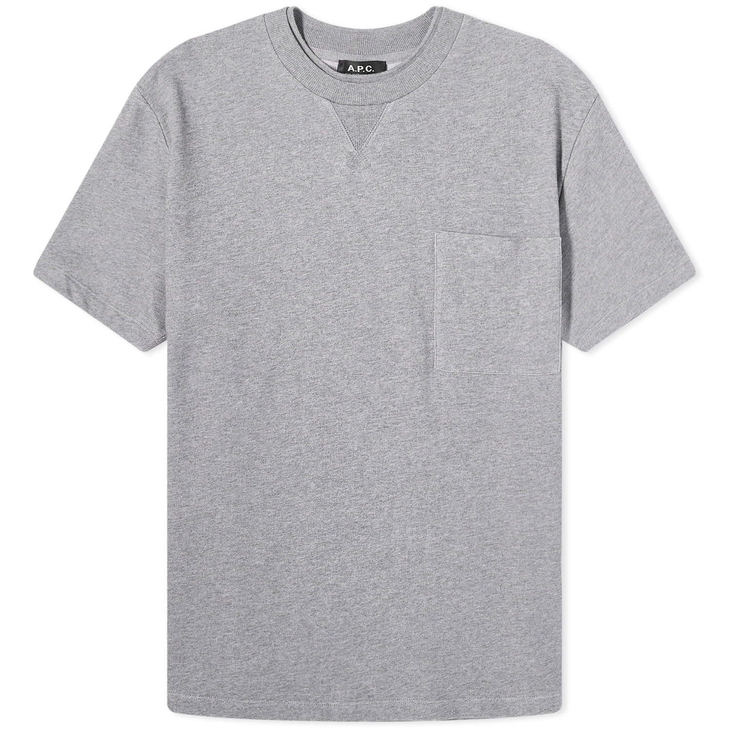 Тениска A.P.C. John Pocket T-Shirt Heather Сиво | COGWU-H26355-PLA, 0