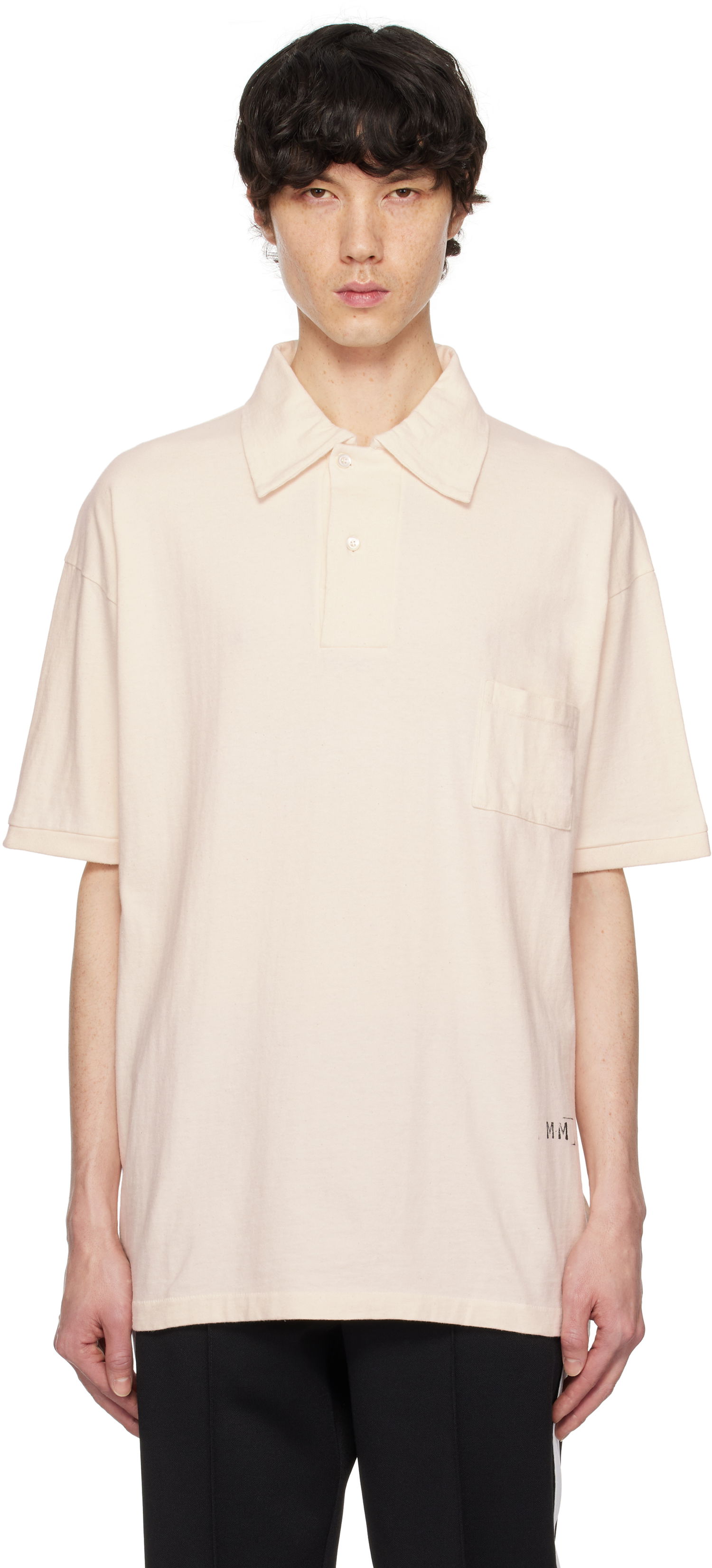 Поло тениска Maison Margiela Maison Margiela Printed Polo Бежово | S50GL0060 M20061, 0
