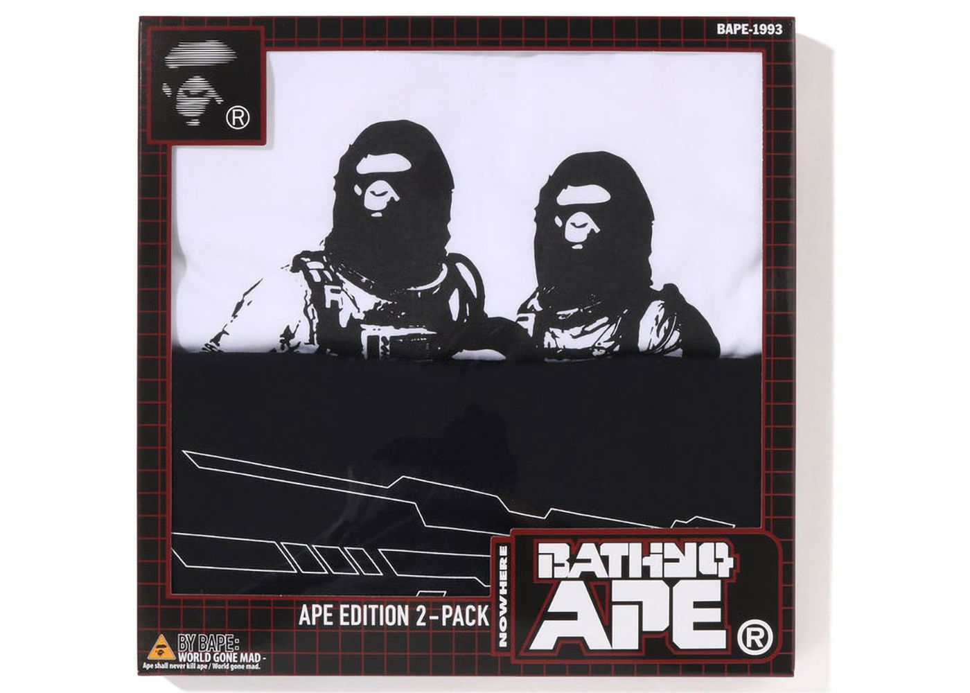Тениска BAPE Package Box #1 Tee (Set of 2) Черно | 1J30-182-009, 0