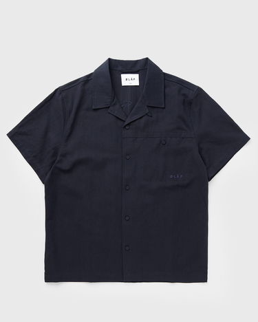 Риза ØLÅF Linen Camp Collar Shirt Тъмно синьо | M210304-NAVY, 1