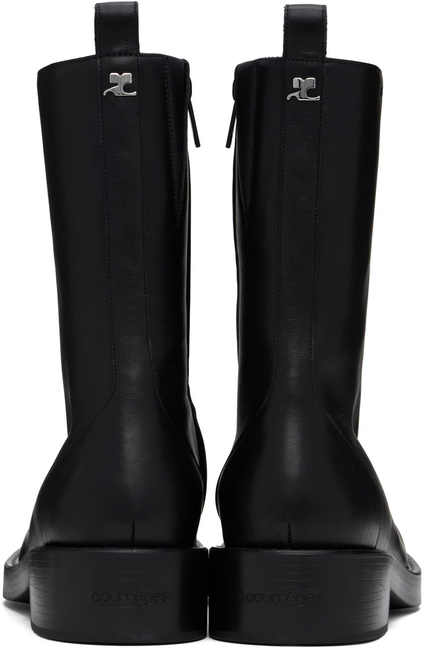Кецове и обувки Courrèges Leather Rider Boots Черно | VESSAB012CR0068, 1