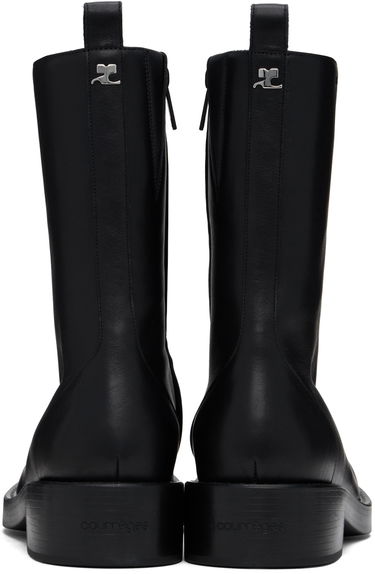 Кецове и обувки Courrèges Leather Rider Boots Черно | VESSAB012CR0068, 1