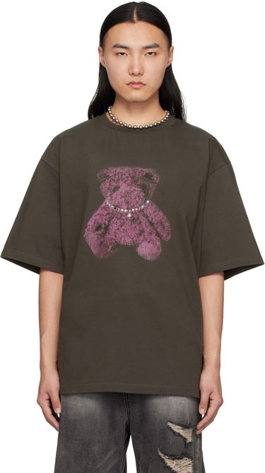 Тениска We11done We11done Pearl Bear Graphic T-Shirt Кафяво | WD-TT0-25-757-U-CH, 0
