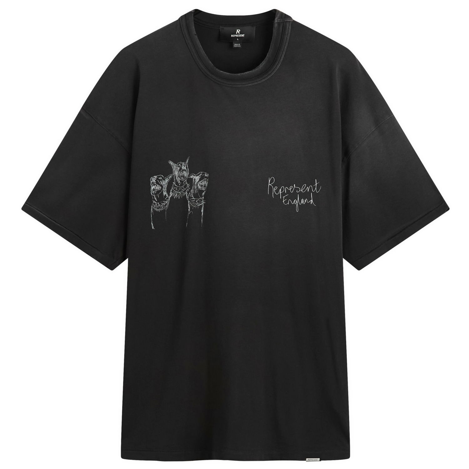 Тениска Represent Clo Hand Drawn Thoroughbred Dogs T-Shirt Черно | MLM100383-03, 1