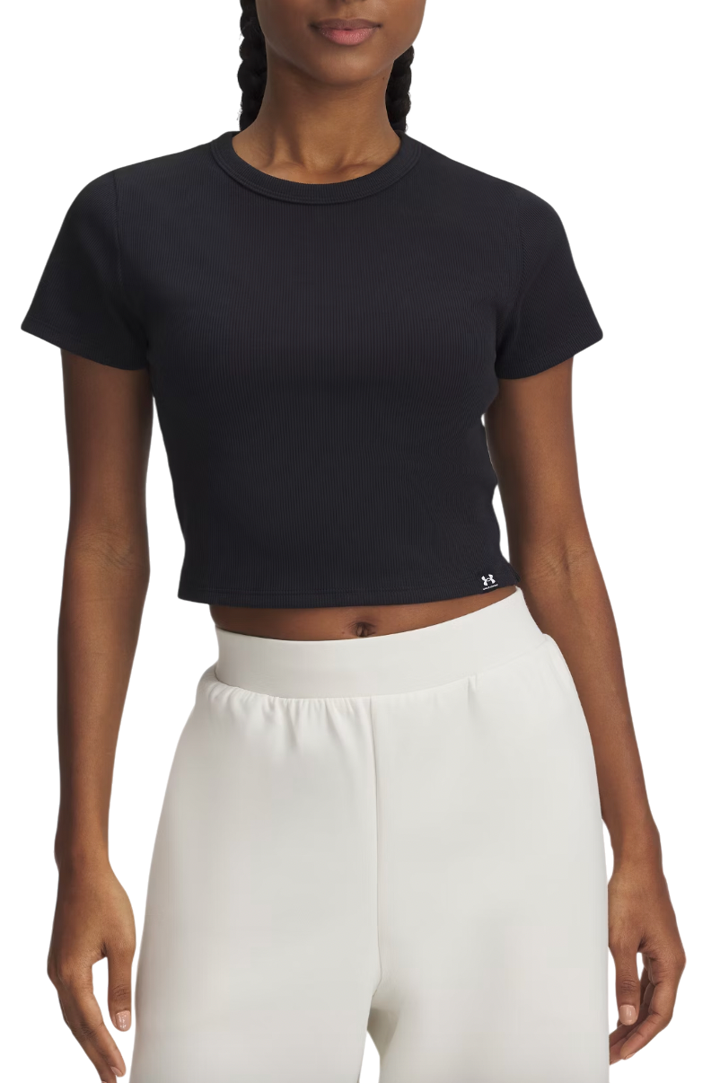 Съкратен топ Under Armour Rival Rib Cropped T-Shirt Черно | 6000264-001, 0