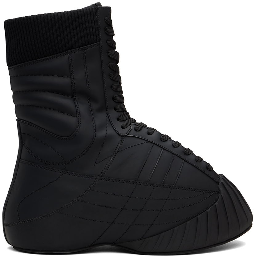 Облекло Balmain Balmain B-Cloud Rubberized Leather Boots Черно | DM0TA364LZLT