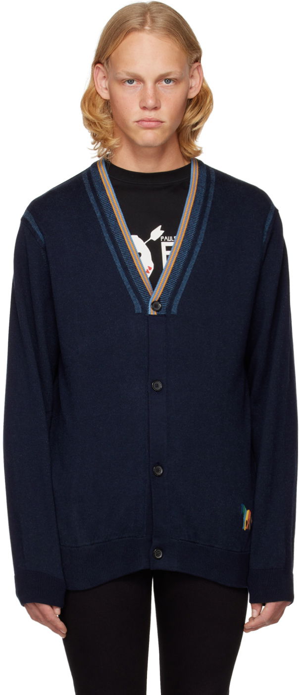 Пуловер Paul Smith PS Paul Smith Rib Knit Cardigan Тъмно синьо | M2R-539XE-J21681-49, 0