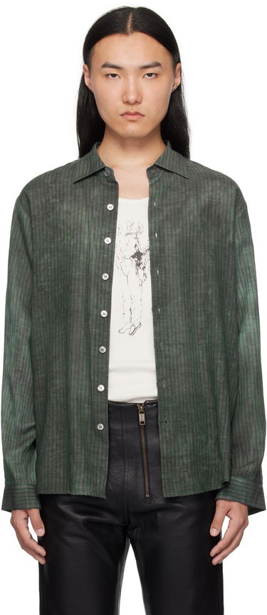 Риза Enfants Riches Déprimés Enfants Riches Déprimés Hamptons Junkie Striped Shirt Зелено | 040-247, 0