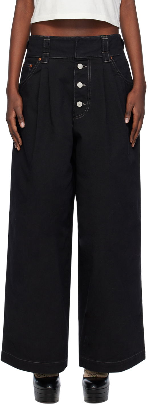 Панталони Gucci Oversize Jeans Черно | 777543 XDCR5, 0