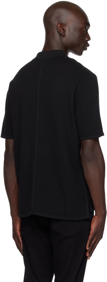 Поло тениска rag & bone Harvey Knit Polo Shirt Черно | MBS22S018KI18, 2